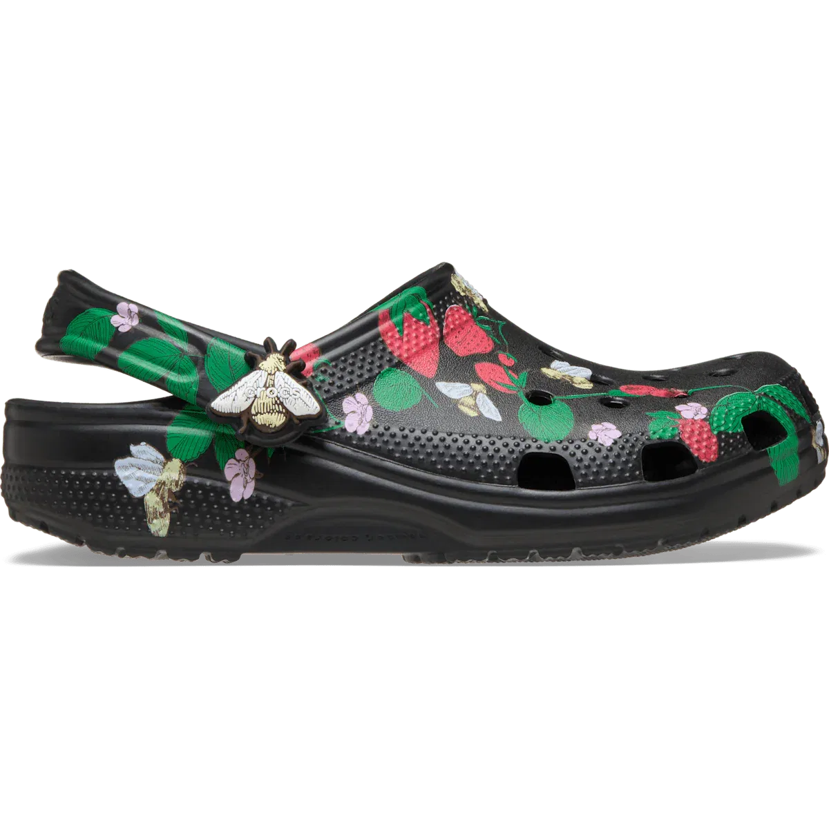 Классические ягоды и пчелы Сабо Crocs, черный