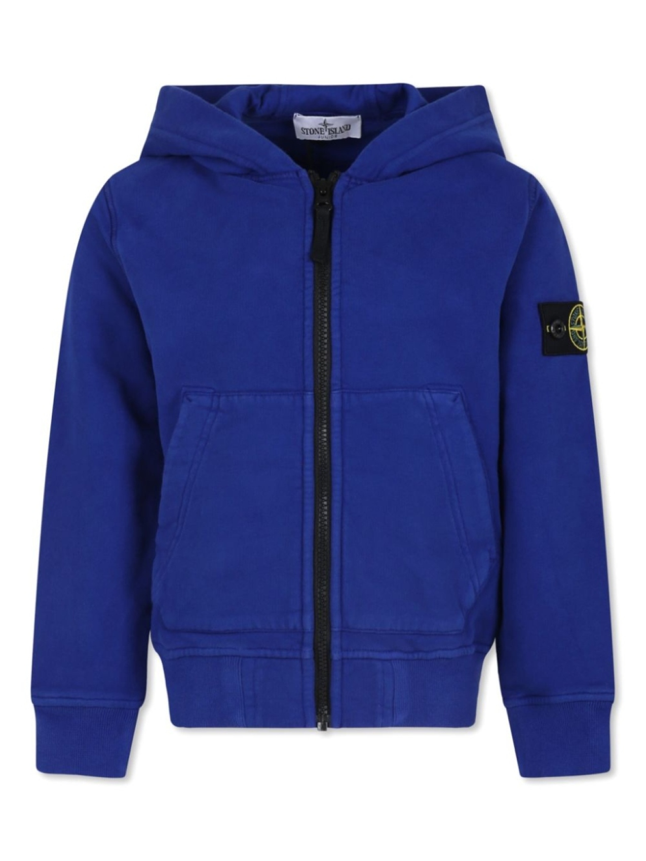 

Stone Island Junior толстовка с капюшоном из хлопка с изображением компаса, синий