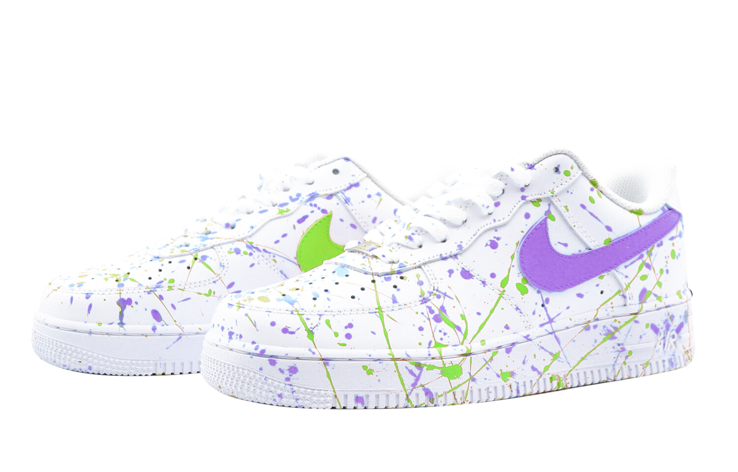 

Мужские кроссовки для скейтбординга Nike Air Force 1, White/Green/Purple
