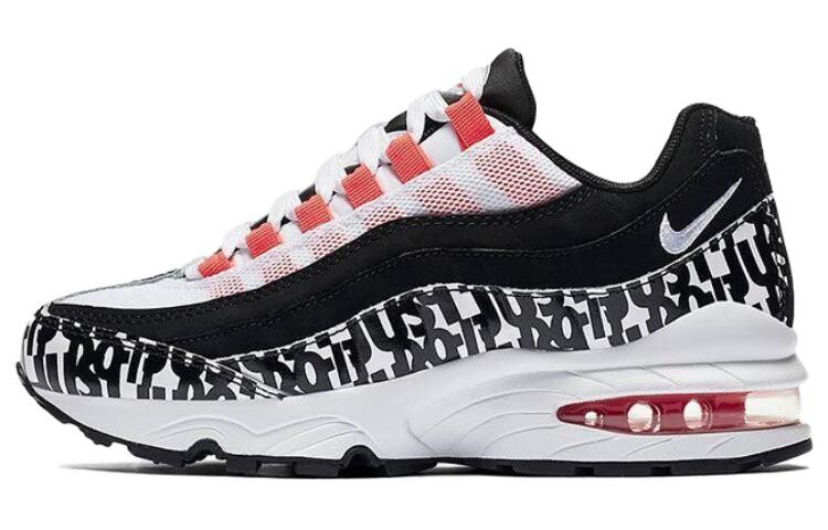 

Кроссовки Nike Air Max 95 Print Black White Bright Crimson GS, белый