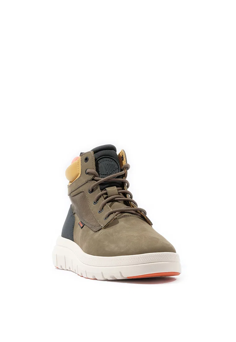 Мужские ботинки Pallaflex Cuff LTH High-Top, кожаные, высокие Palladium, зеленый — фото 2