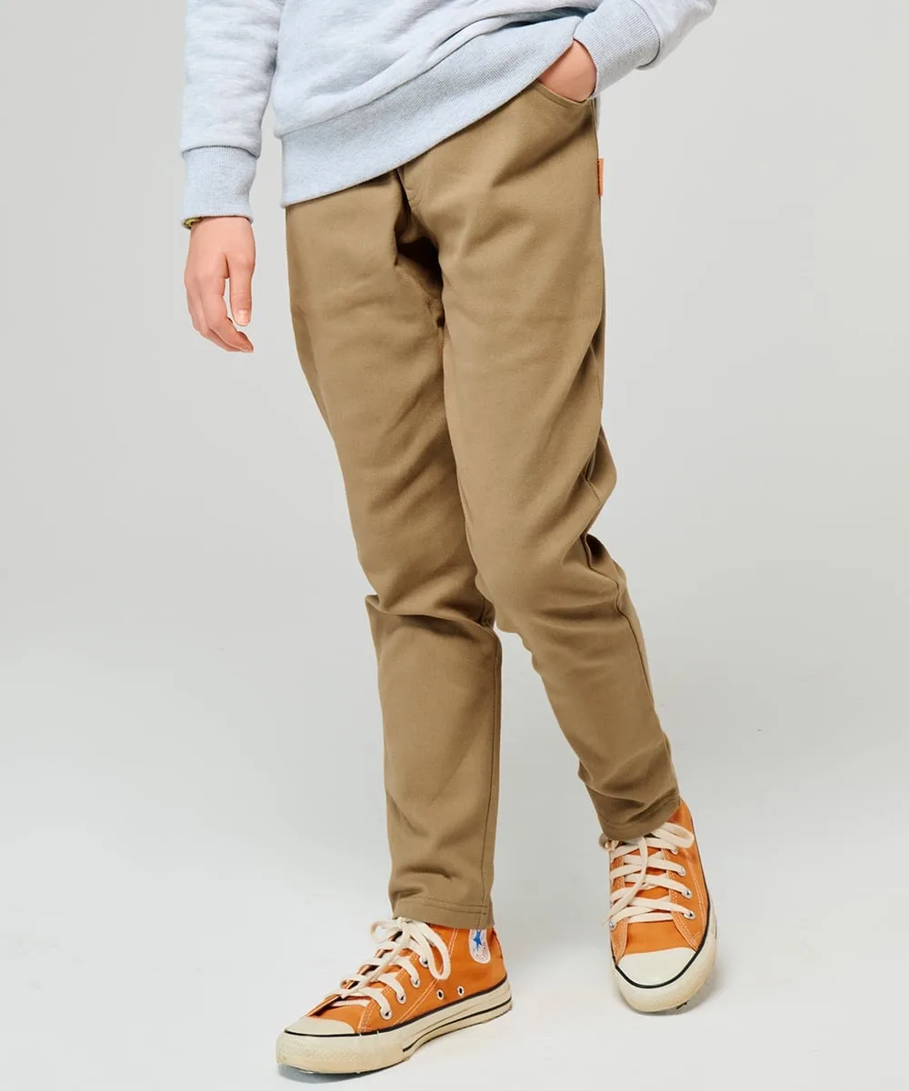 (К) Хлопковые брюки зауженного кроя с начесом KRIFF MAYER, BEIGE