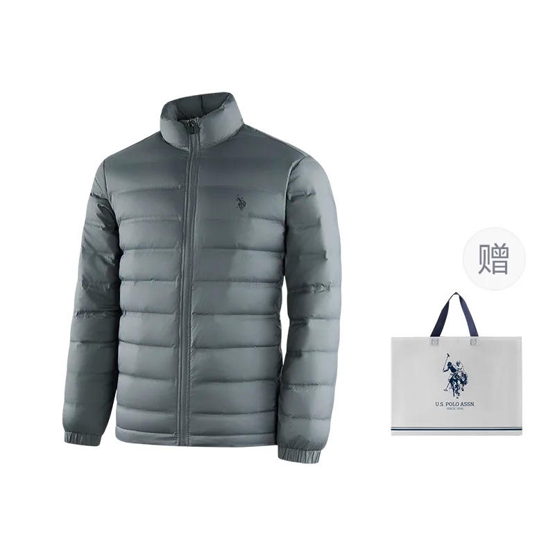 Мужская пуховая куртка U.S. POLO ASSN., серо-зеленый