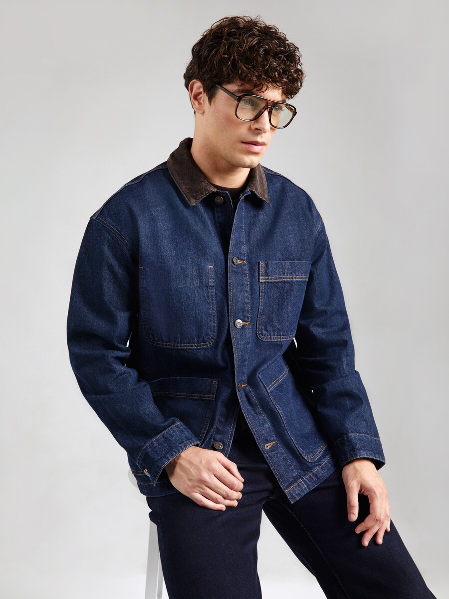Куртка межсезонная GAP, Blue Denim — фото 3