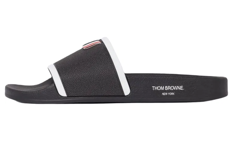 Шлепанцы с петлей из гросгрейна THOM BROWNE