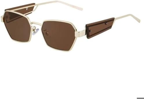 

Модные многоугольные солнцезащитные очки для женщин, стильные солнцезащитные очки с узкой геометрической оправой для мужчин, солнцезащитные очки «кошачий глаз» MTZJH, C3goldbrown