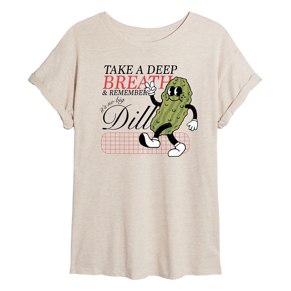 

Струящаяся футболка No Big Dill для юниоров Licensed Character, бежевый