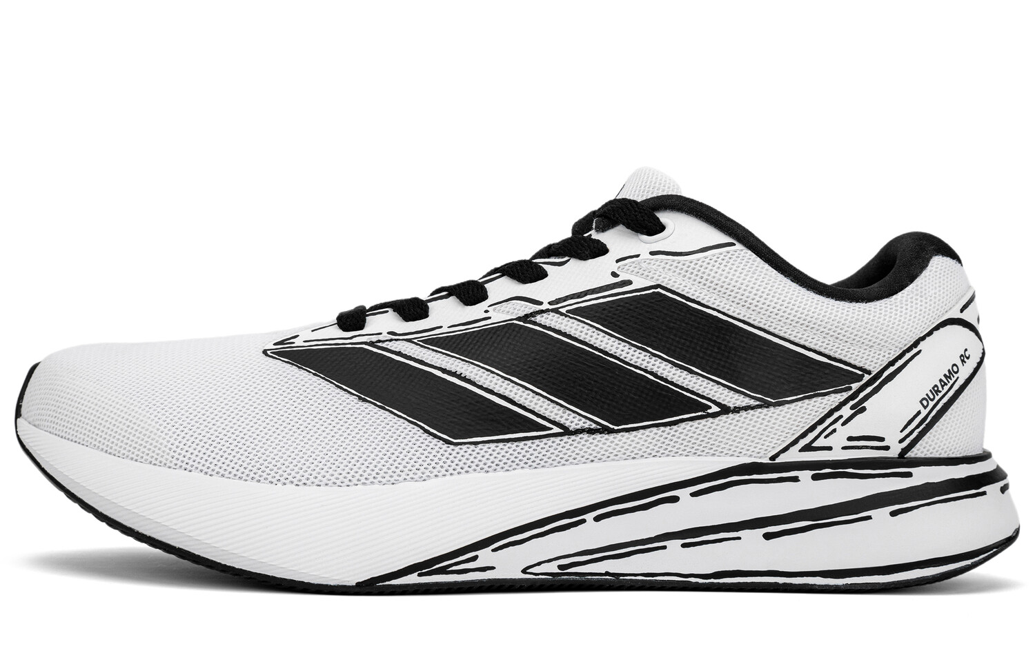 

Кроссовки Duramo RC Running Unisex Low-top Black/white Adidas