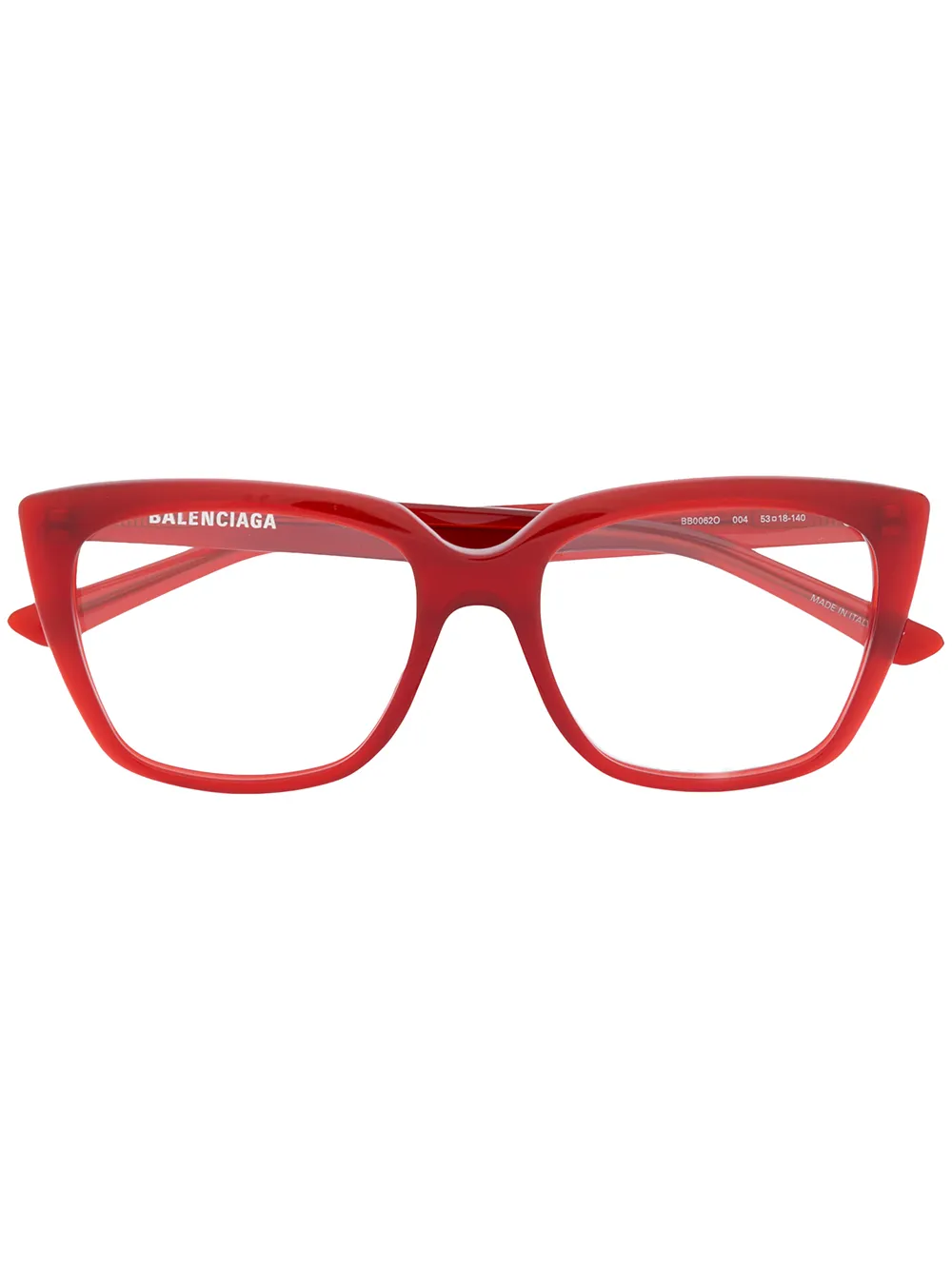 

Очки в квадратной оправе Balenciaga Eyewear, красный