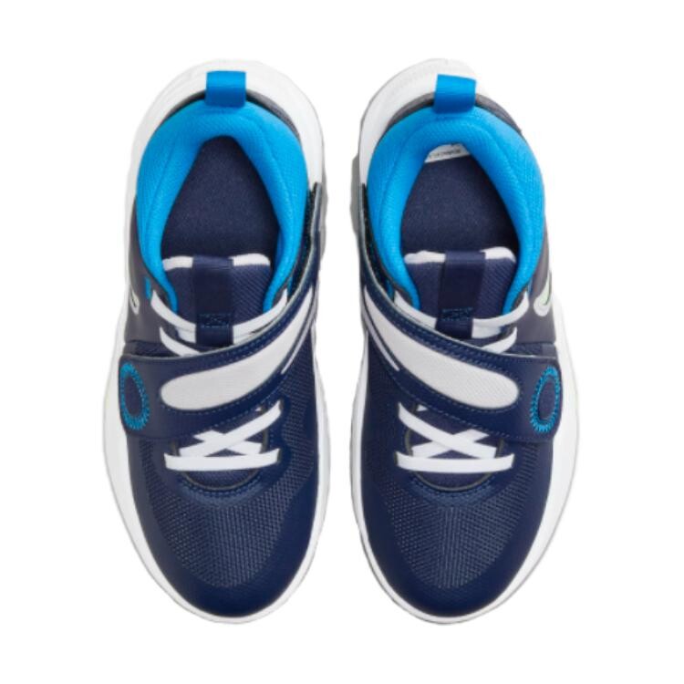 Кроссовки Nike Team Hustle D11 GS 'Midnight Navy Barely Volt', синий — фото 4
