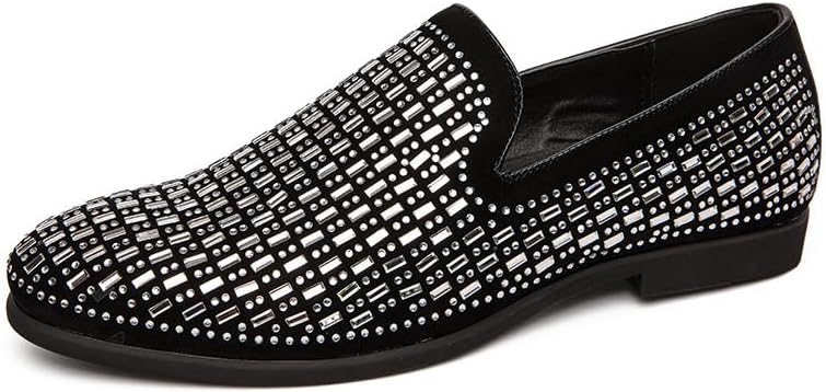 

Мужские туфли-лоферы Santimon с блестящими стразами, дизайнерские туфли для смокинга, мужские замшевые модные повседневные туфли, серебро