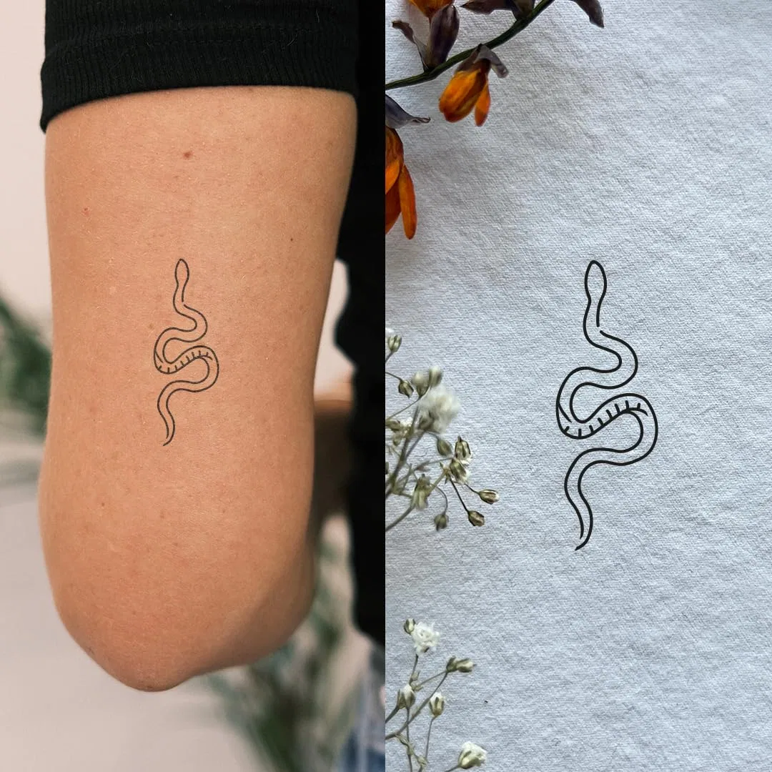Временная татуировка «Snake Patterned Tattoo» от Inkster Tattoo Inkster, Snowflake — фото 2