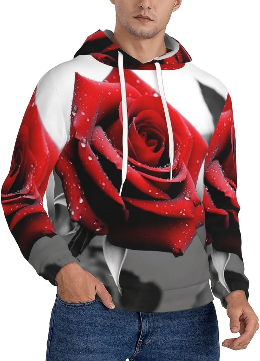 

Мужская флисовая толстовка с капюшоном и карманами HJTRW