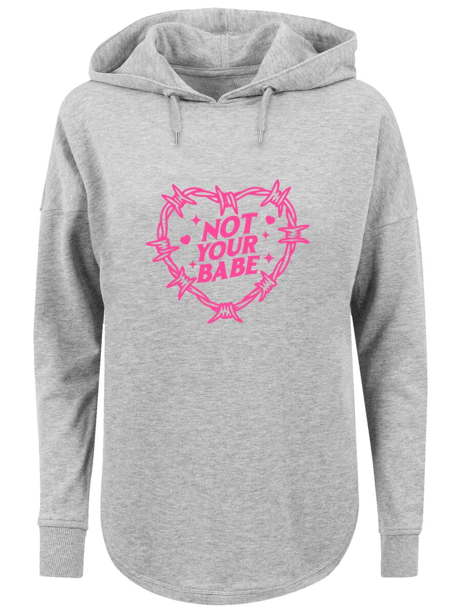 

Толстовка F4NT4STIC Unabhängige Frau Not Your Babe Frauentag, mottled grey