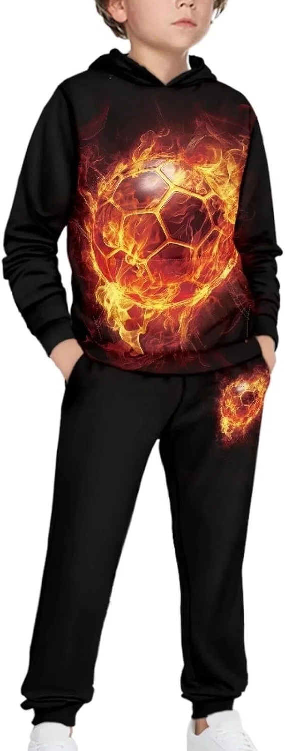 Детский спортивный костюм из худи и джоггеров Uppodwarkid, Big Fire Football