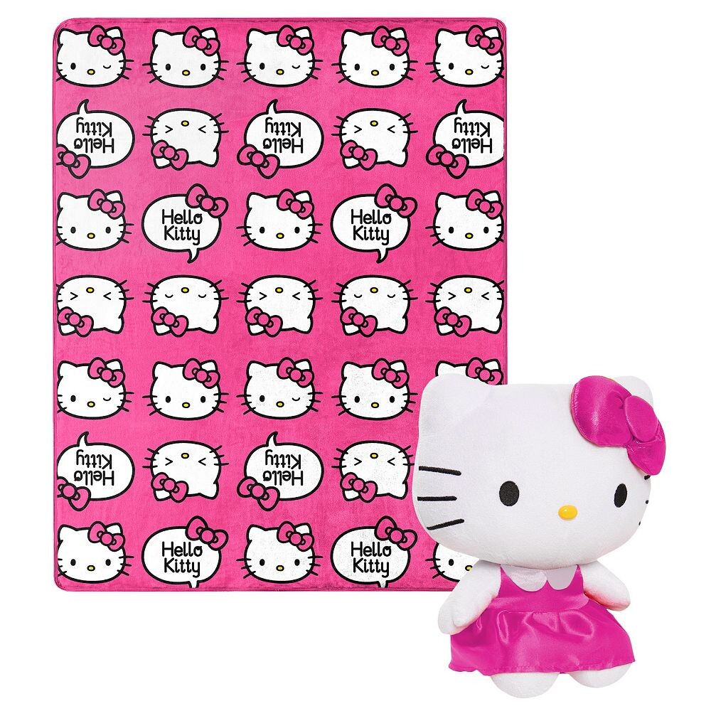 

Розовая подушка-обнимашка Hello Kitty Kitty Pride Character и плед из шелкового прикосновения ENTERTAINMENT, цвет Hello Kitty