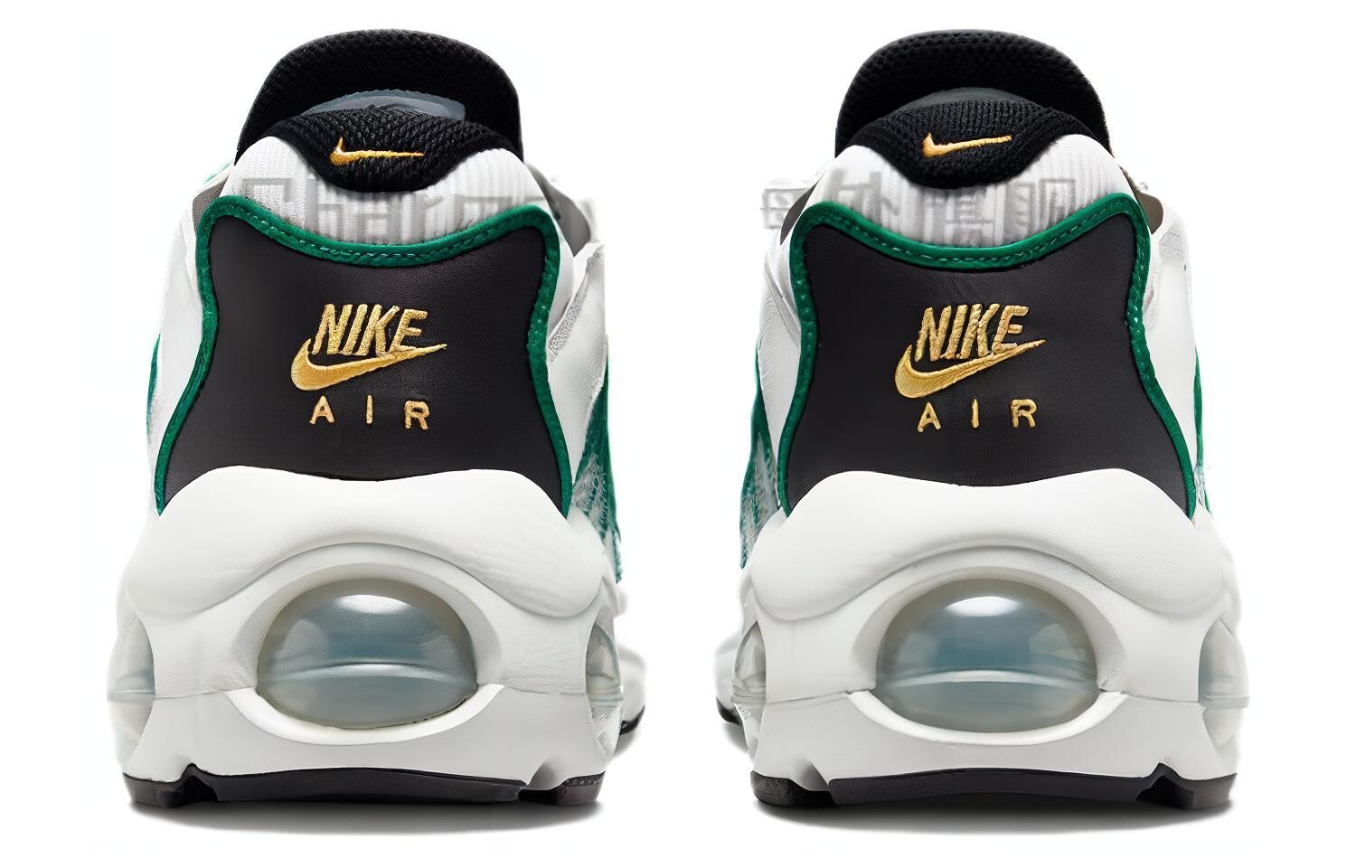 Кроссовки Air Max TW для бега мужские с низким верхом, черный/белый/зеленый Nike — фото 4
