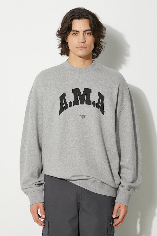

Хлопковая толстовка Ama Comfort Crewneck Marcelo Burlon, серый
