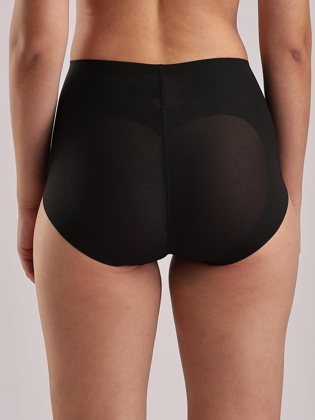 Женские утягивающие трусики-слипы с высокой талией Calvin Klein Stay-Put Mesh, Black — фото 4