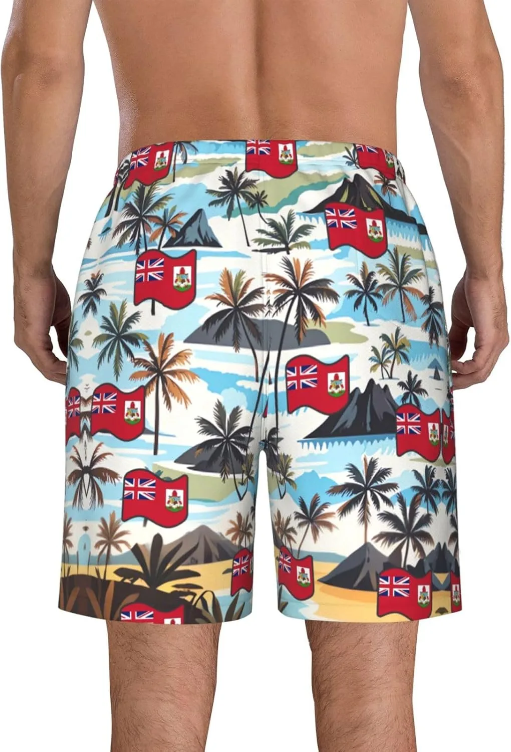 Мужские плавки-шорты с изображением Канарских островов Generic, Bermuda Flag — фото 3