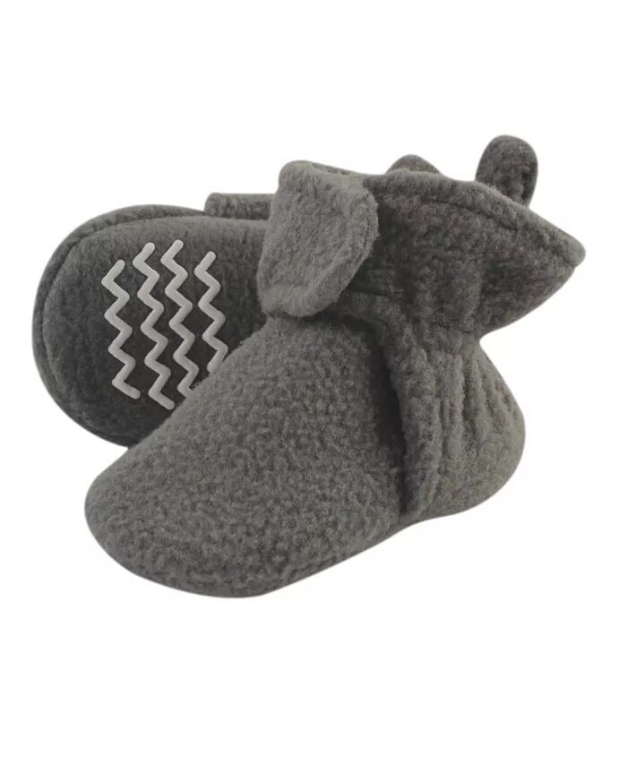 

Пинетки Hudson Cozy из флиса и искусственной овчины для мальчиков, цвет: угольный, меланжевый, серый Hudson Baby, мультиколор
