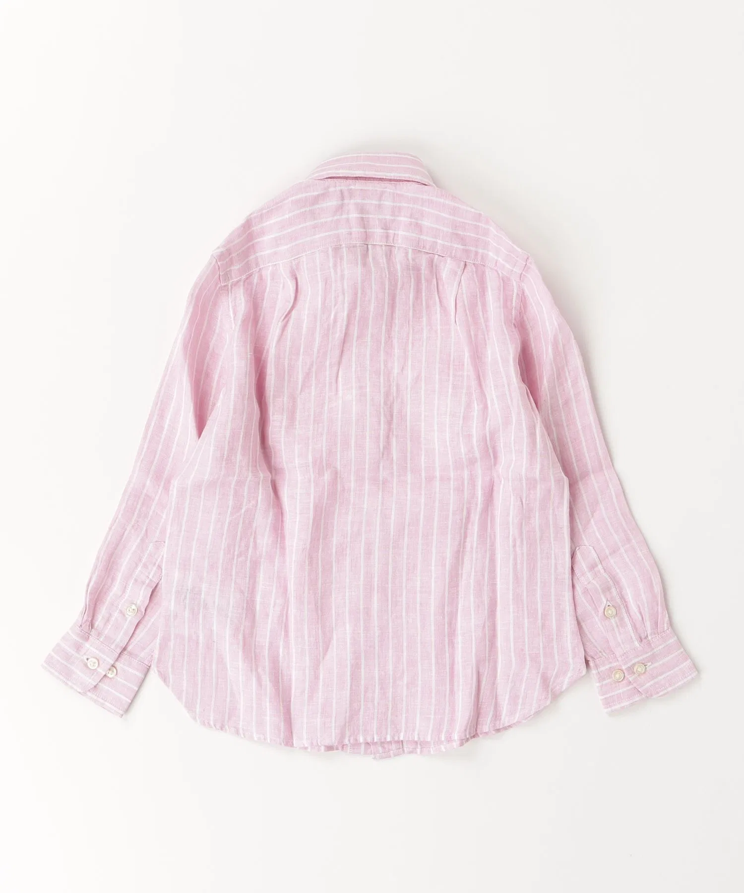 Детская рубашка POLO RALPH LAUREN CHILDREN'S WEAR в полоску из льна — фото 4