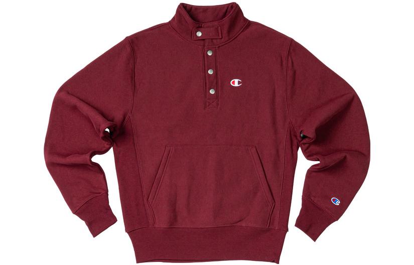 

Толстовка унисекс с высоким воротником-стойкой, утолщенные, стандартного размера Champion, темный красный