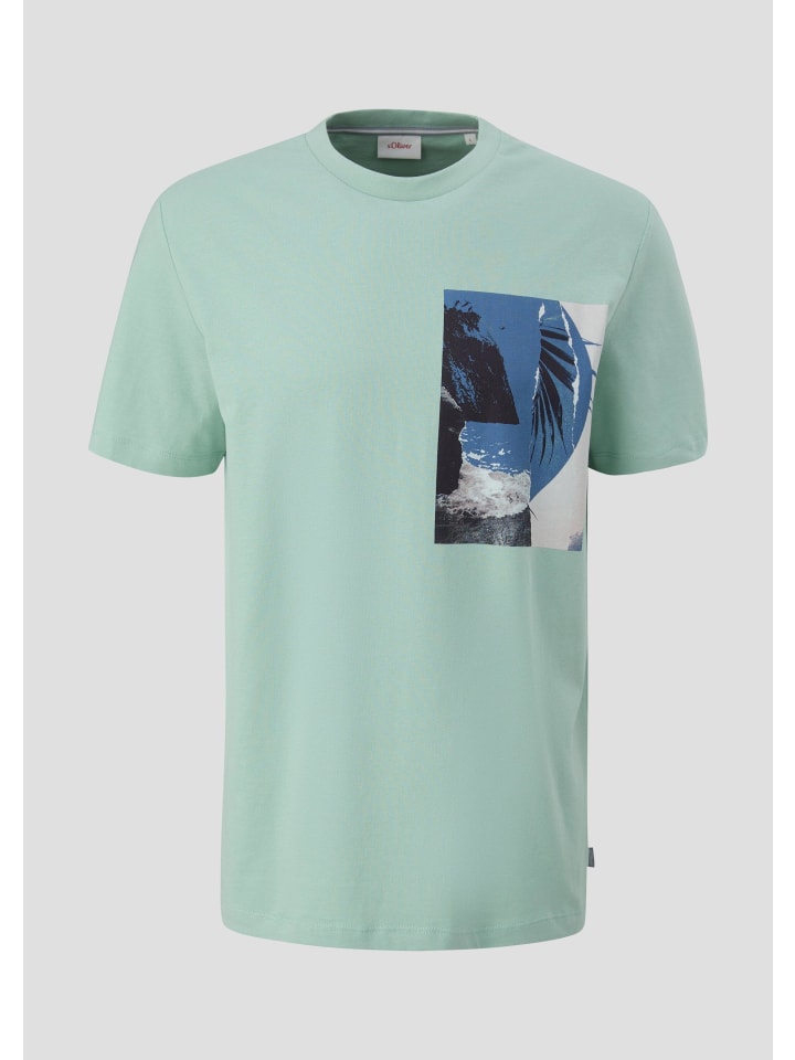 

s.Oliver Футболка цвета 60D5_океанской зелени, Зеленый, s.Oliver Футболка цвета 60D5_океанской зелени