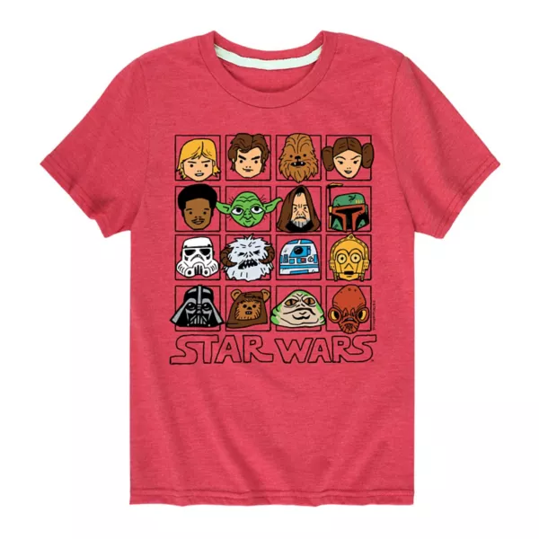 

Футболка с графическим принтом в сетку для мальчиков 8-20 лет Star Wars, красный