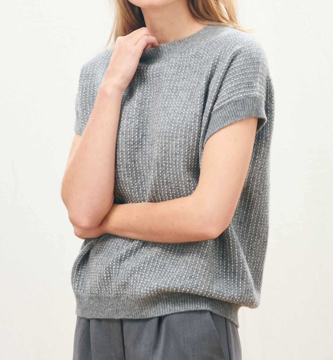 

Jumper1234 Майка Lurex Birdseye, цвет Cloud Silver