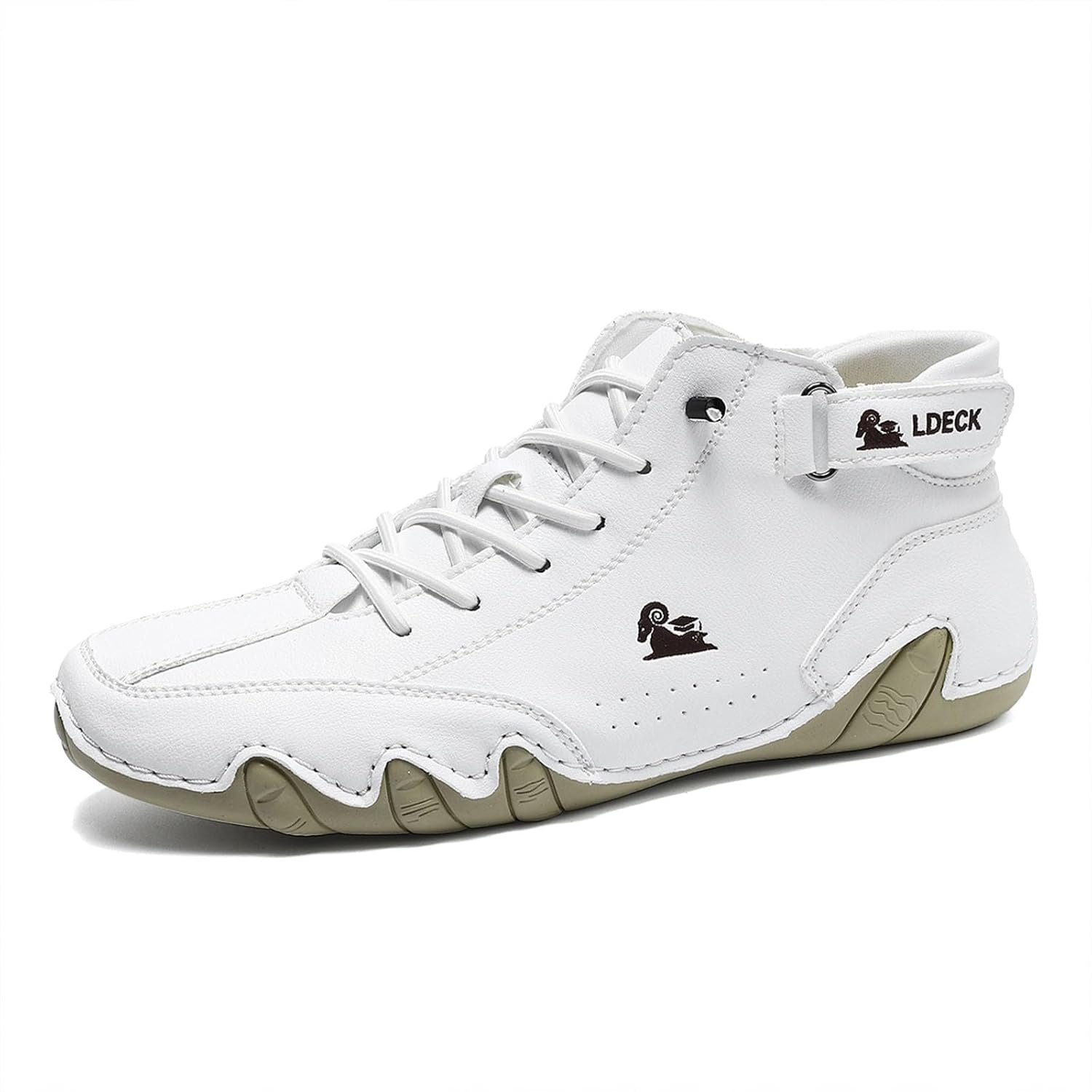 

Итальянские мужские замшевые высокие ботинки ручной работы, легкие повседневные кожаные кроссовки, дышащие прогулочные ботинки чукка с нескользящей подошвой Generic, белый