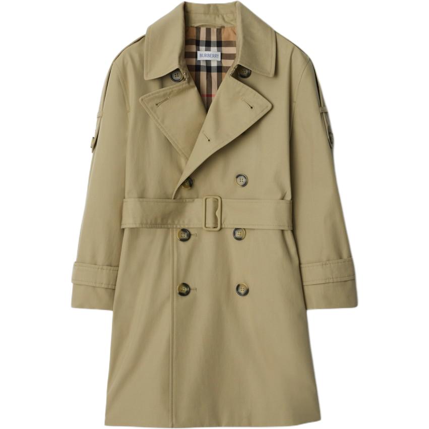 Пальто FW24 светло-коричневое детское Burberry, светло-коричневый — фото 3