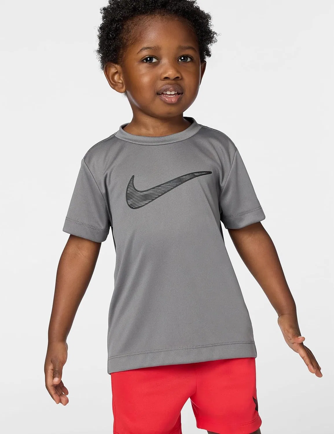 Футболка Dri-FIT, Nike, дымчато-серый/чёрный — фото 4