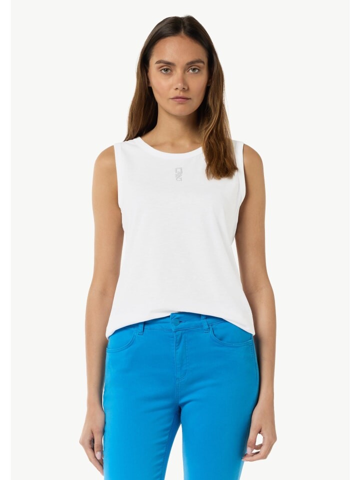 

Футболка comma CI T-Shirt keine Ärmellänge, белый