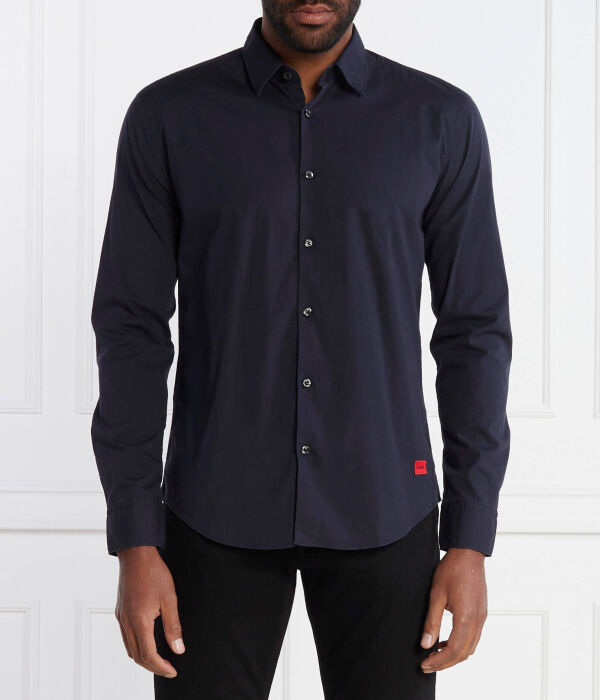 

Рубашка с воротником Slim fit Hugo, синий