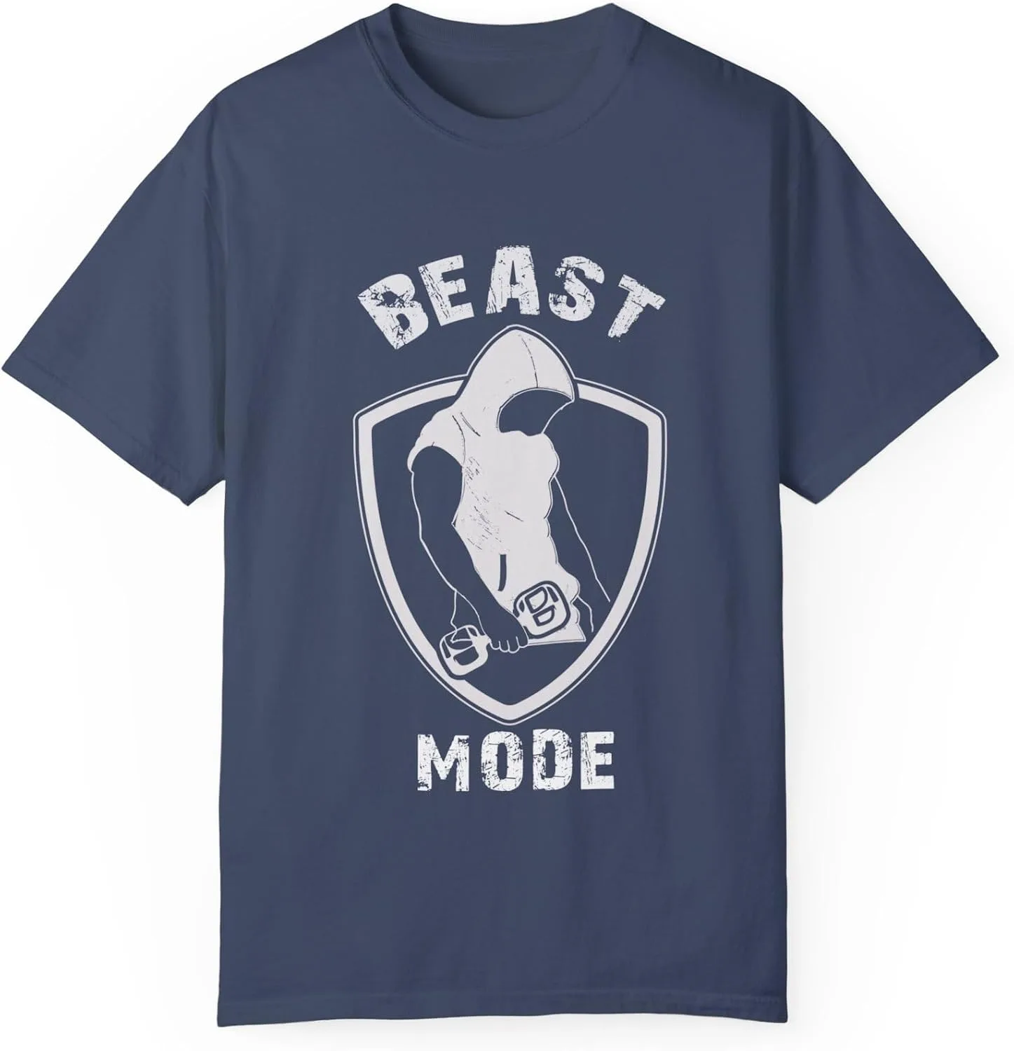 Футболка Beast Mode, фитнес-майка, мотивационная футболка для зала, одежда в стиле атлежера, топ в винтажном стиле GENERIC, Midnight