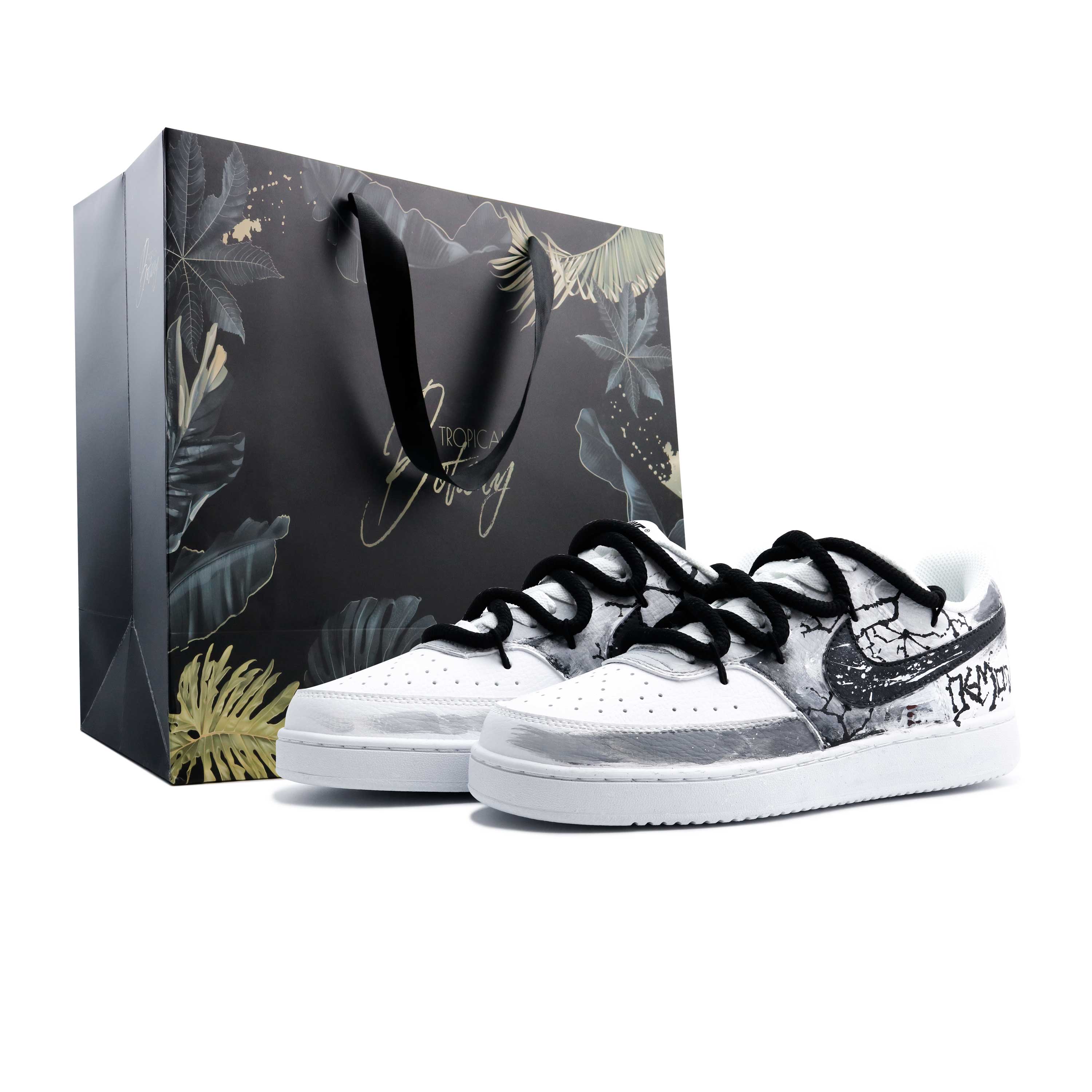 

Nike Кроссовки Court Vision 1 Gothic Rift, износостойкие, низкие, для скейтбординга, мужские, черные