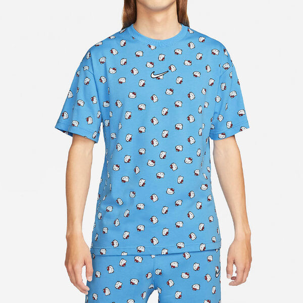 Футболка Nike x Hello Kitty Crossover SS22 Cat Full Print Pullover Short Sleeve Blue, мультиколор — фото 4