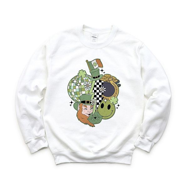 

Свитшот St Patrick's в стиле ретро-коллаж Simply Sage Market, Wihte, Зеленый, Свитшот St Patrick's в стиле ретро-коллаж Simply Sage Market, Wihte