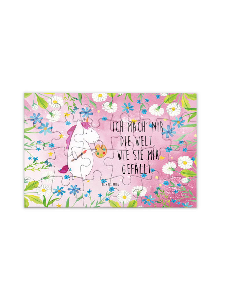 

Mr. & Mrs. Panda Головоломка «Единорог» художника с надписью, выполненная пастельно-красным цветом