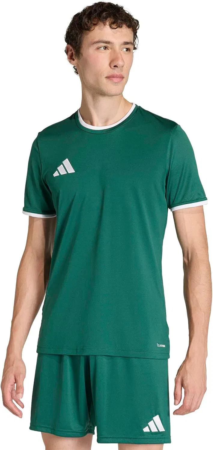 Футболка adidas Entrada 26, Team Dark Green/White