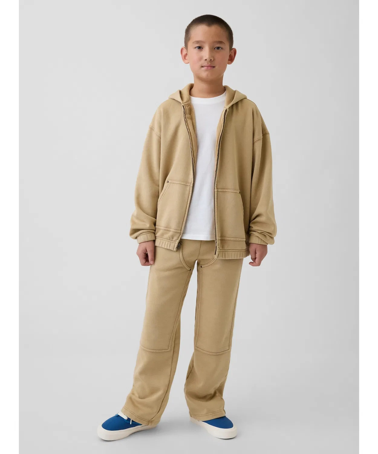 Спортивные штаны утилити Relaxed Fit Vintage Soft для детей, бежевый, Gap — фото 2