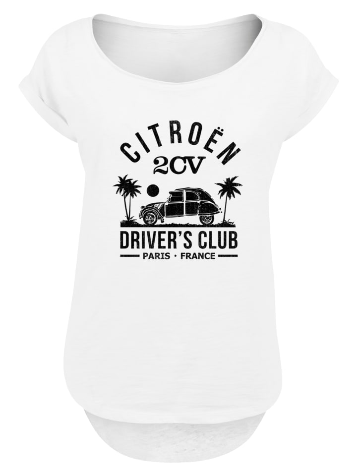 

Длинная футболка Citroën 2CV Driver's Club Black Beach белого цвета F4NT4STIC, Белый, Длинная футболка Citroën 2CV Driver's Club Black Beach белого цвета F4NT4STIC