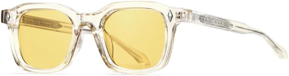 

Мужские солнцезащитные очки в стиле ретро, ​​квадратные, с заклепками, женские солнцезащитные очки с защитой от УФ-излучения UV400, модные панк-солнцезащитные очки TVTBBVV, Yellow Yellow