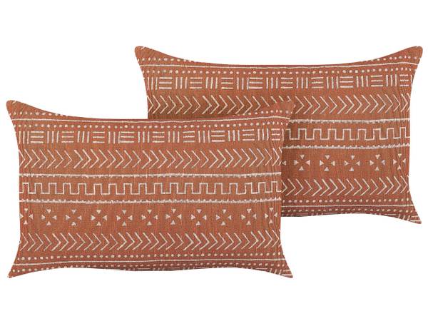 

Подушка Beliani 2 шт ORLAYA, 55x35x35 см цвет orange/weiß