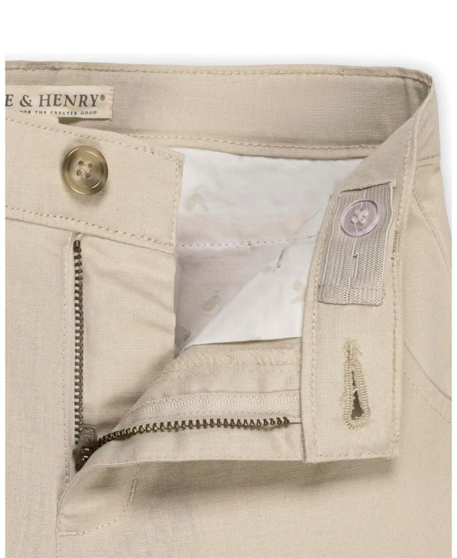 Детские шорты из льняной смеси для мальчиков Hope & Henry, Sand Linen — фото 3