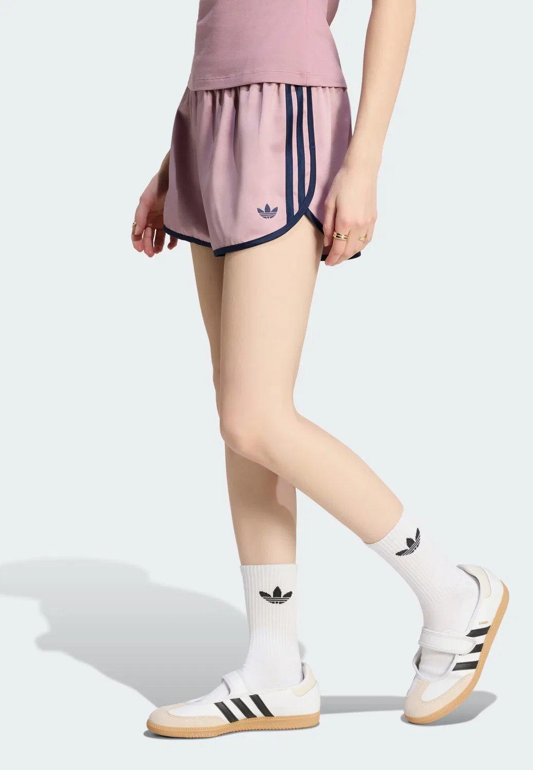 Шорты Adidas Originals Regular, сиреневого цвета — фото 2