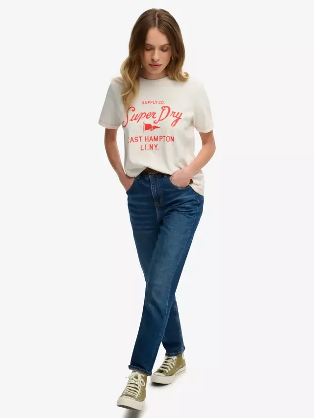 Футболка Heritage Hamptons, кремового цвета Superdry — фото 4