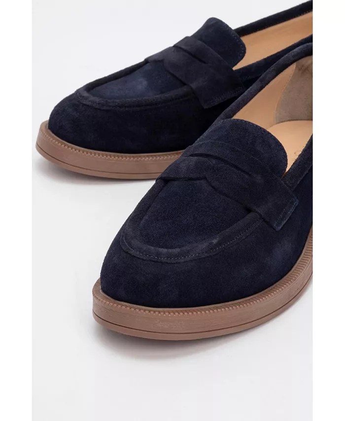 Балетки Bree Platform Penny Leather Loafer (женские) Forever & Always Shoes, синий — фото 3