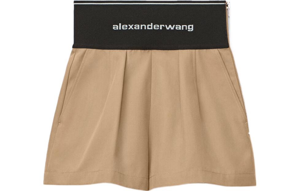 Повседневные шорты женские коричневые Alexander Wang — фото 2